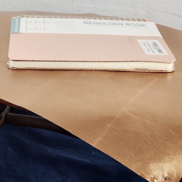 Regolden Book Rose Gold 160 Page Inner Pocket Elastic Band Pen Loop Meeting Book - Picture 9 of 16